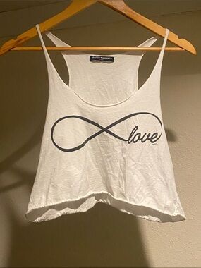 Brandy Melville white crop tank top. One Size.
